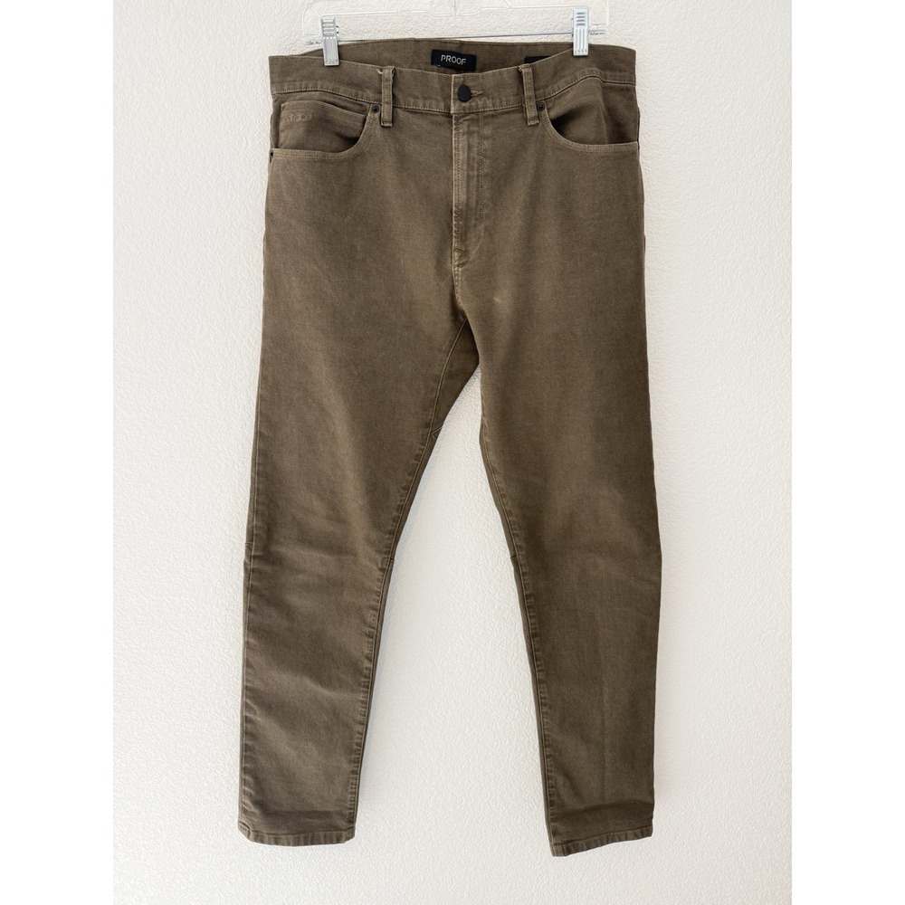 Proof Huckberry Mens Rover Pants Slim 34x34 Brown EUC